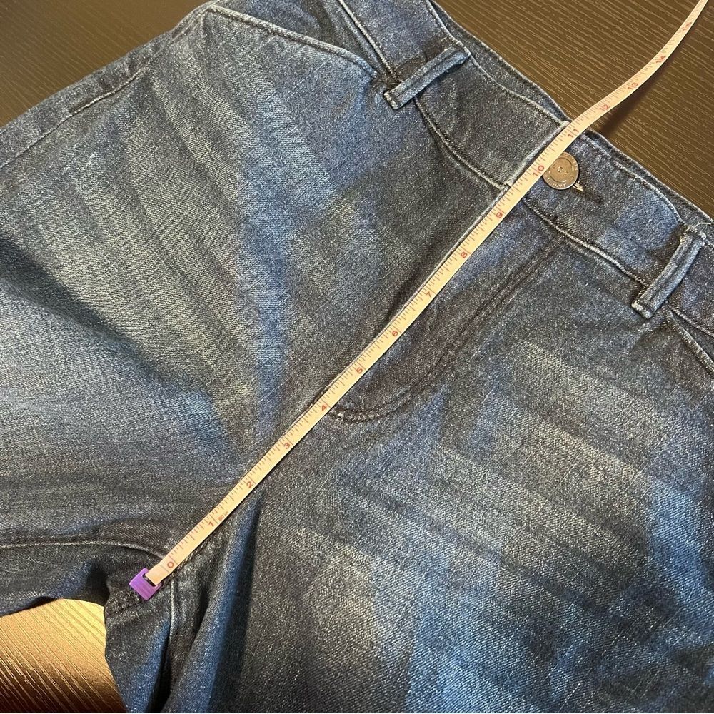 Loft Women’s High Rise Trousers Dark Wash Wide Leg Jeans 6 - Picture 10 of 11